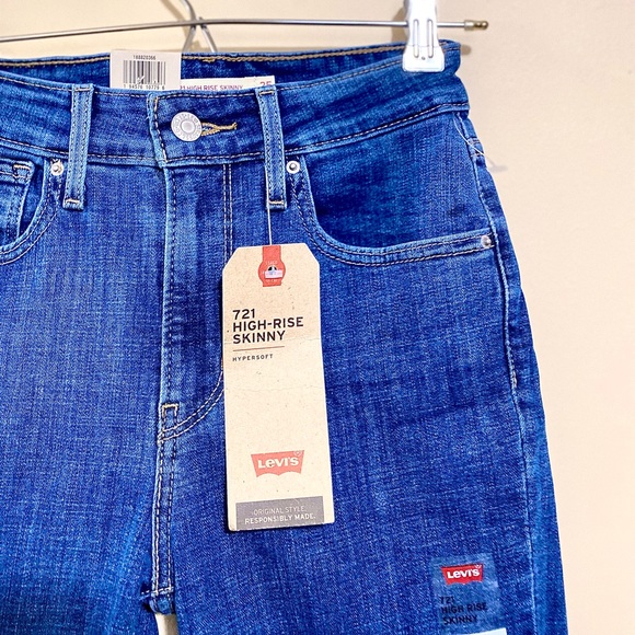 NWT Levi’s 721 High Rise Skinny Women’s Dark Wash Jeans - Picture 5 of 12